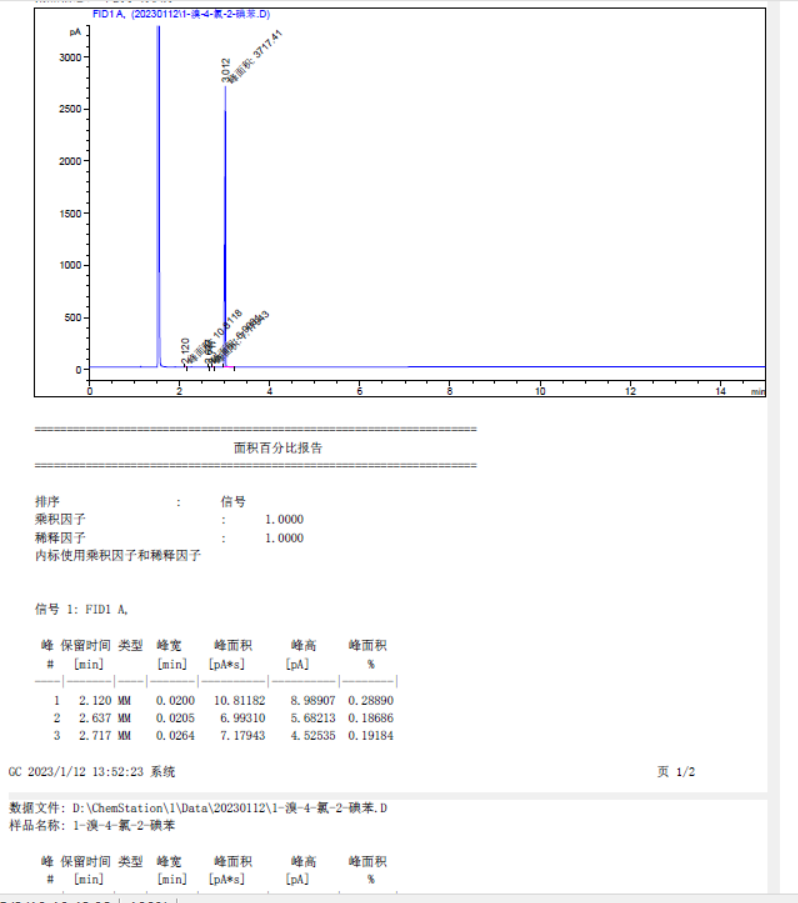 t-CAS- 148836-41-3-5-Chloro-2-Bromoiodobenzene t-CAS- 148836-41-3-5-Chloro-2-Bromoiodobenzene